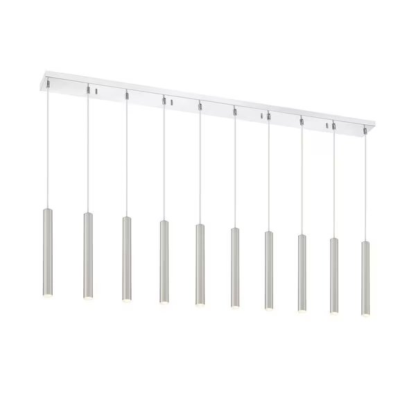 Forest 10 Light Island/Billiard, Chrome & Brushed Nickel, Z-Lite, Mfr#: 917MP12-BN-LED-10LCH
